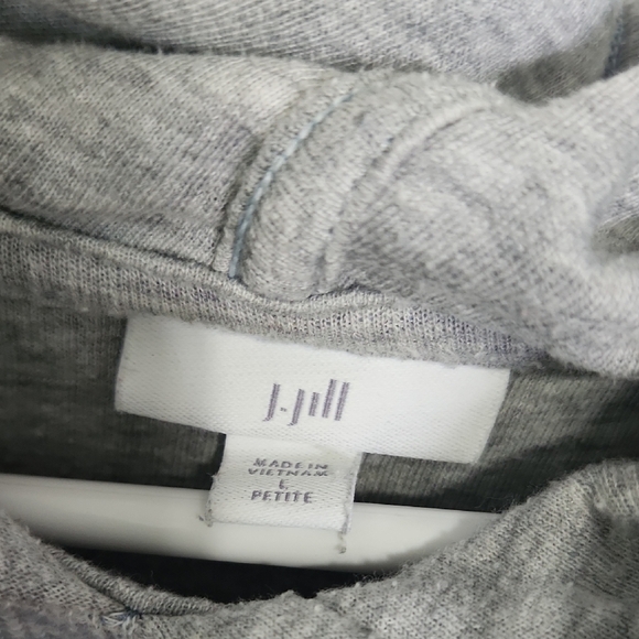J. Jill Women's Gray Hooded Sweater - Picture 2 of 2